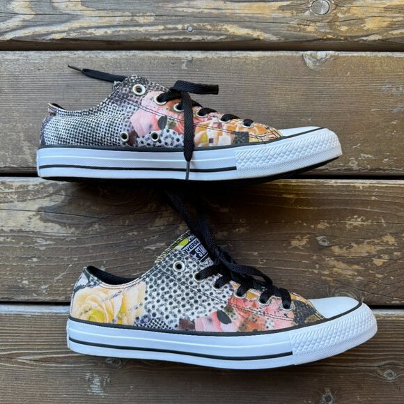 EUC Converse DIGITAL FLORAL OX Canvas All Star Lace Up Sneakers Women's 9/EU 40 - Picture 7 of 14
